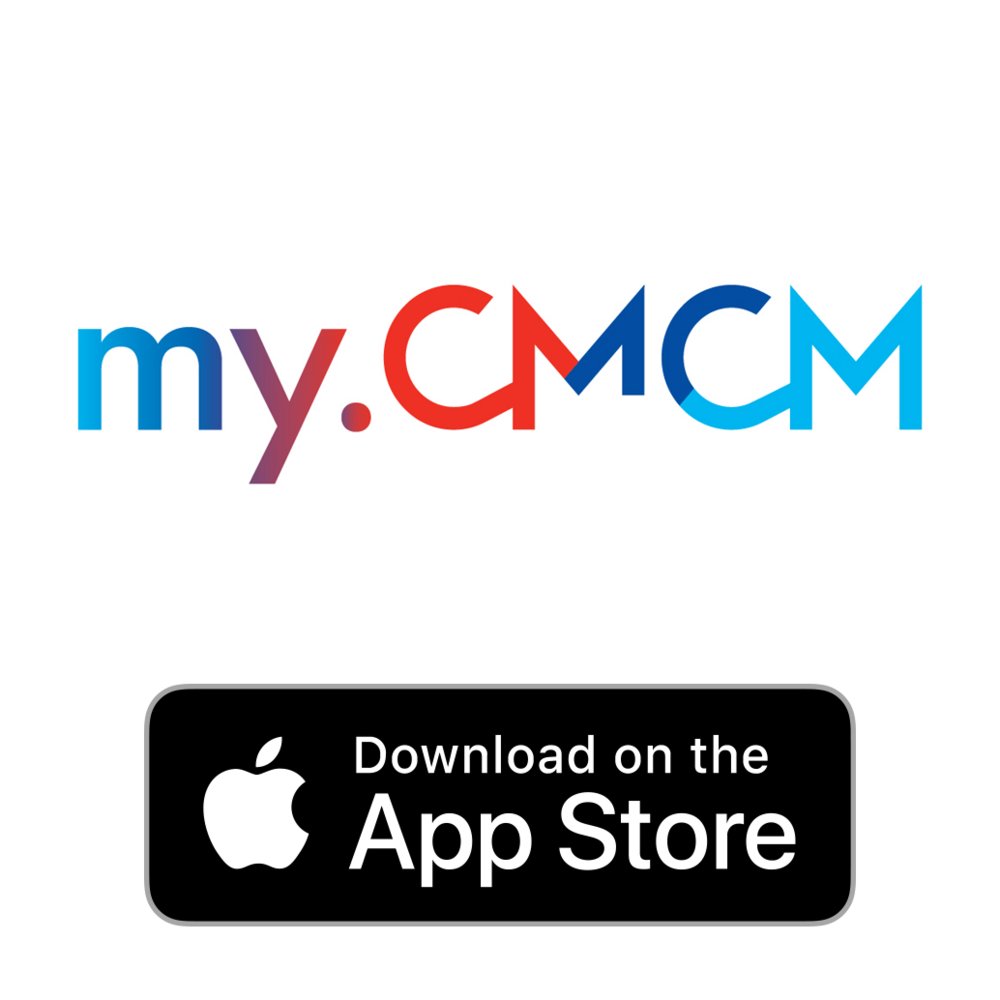 Download the myCMCM app on the Apple App Store for iOS